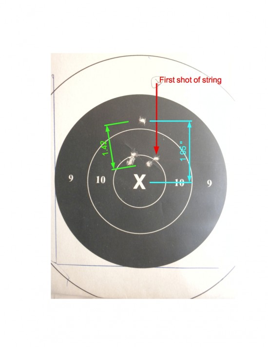 Example Target From Fouling Shot Testing